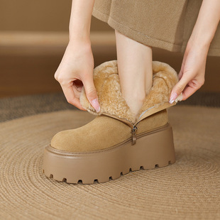 8cm�߸�����ɸ�ѩ��ѥŮ��Ƥ��朼Ӻ�ëëѥ�|����ů��ë����ѥ