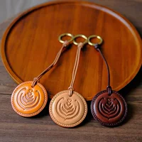 Кофейная рисовочная модель растения, первый слой, кожаный брелок, кожаный ретро-сумка ручной работы, женский кулон креативный подарок