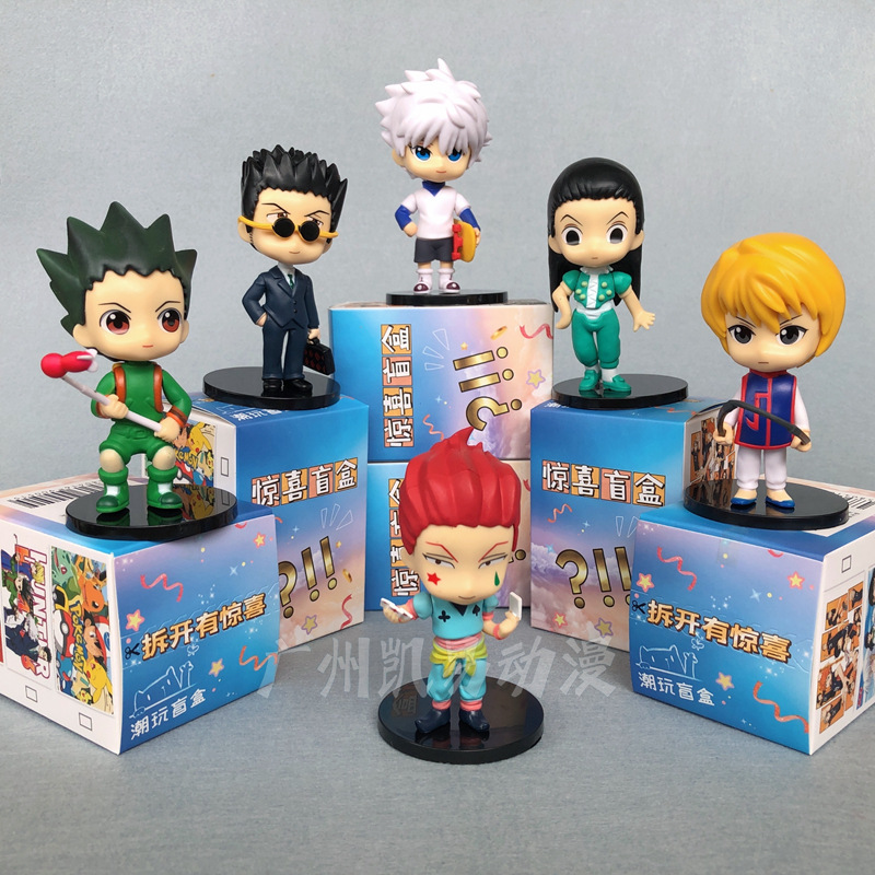 6 Full-time Hunter Hand-held Little Jecki Cool Pull Picki Cassisoil Toy Gashapon Blind Box Doll Ornaments