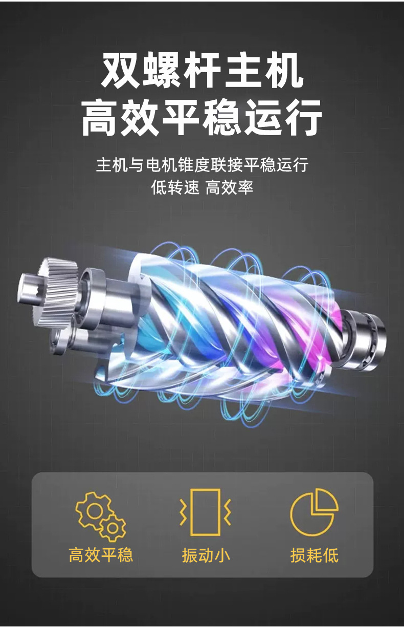 Permanent magnet variable frequency screw air compressor, 7.5/11/15/22kW, industrial-grade energy-saving air compressor manufacturer