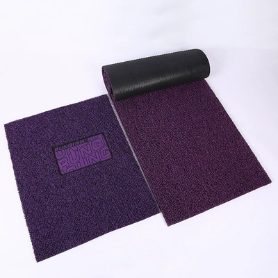 Wire Loop Mat Set, Universal: Universal Foot Pad - black-purple-18mm-thick-complete-vehicle-set-driver-passenger-rear-row