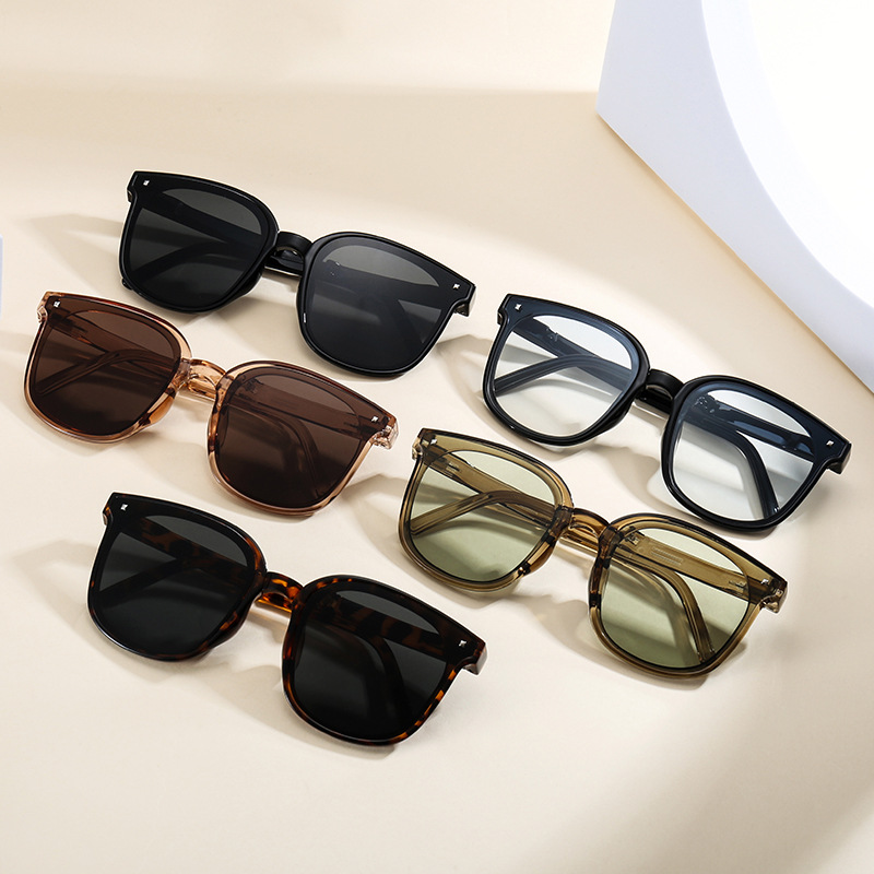 65g Weight Full Frame Glasses Structure Sunglasses Classification Tac Lens Material Square Glasses Style Fashion Solid Color Tac Square Full Frame Women's Sunglasses