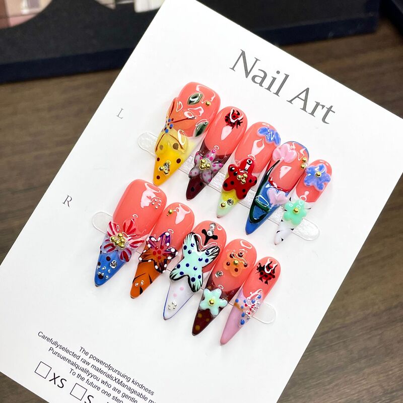 Secret Garden Hot-Selling Nail Art, Pure Handmade Oil Painting Style Wearable Nails, Contrasting Colors, Super Elaborate Craftsmanship, European and American Long Style, Spicy Girl Sweet Cool Style Secret Garden Hot-Selling Nail Art, Pure Handmade Oil Painting Style Wearable Nails, Contrasting Colors, Super Elaborate Craftsmanship, European and American Long Style, Spicy Girl Sweet Cool Style
