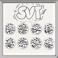svt印章吧唧 马口铁徽章 金珉奎尹净汉周边挂件镜子钥匙扣配饰