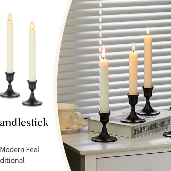 Transfronterizo Amazon Black Candelabro para la decoración de la repisa de la mesa de Navidad de acción de gracias festiva o hogar