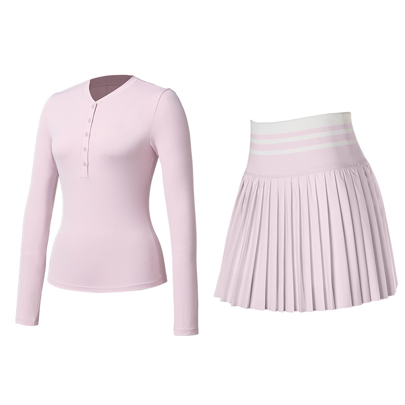 [Set] ropa de yoga de mangas largas, ropa de acondicionamiento físico para mujeres que corren al aire libre, entrenamiento de Pilates ventilado, chaqueta Henry