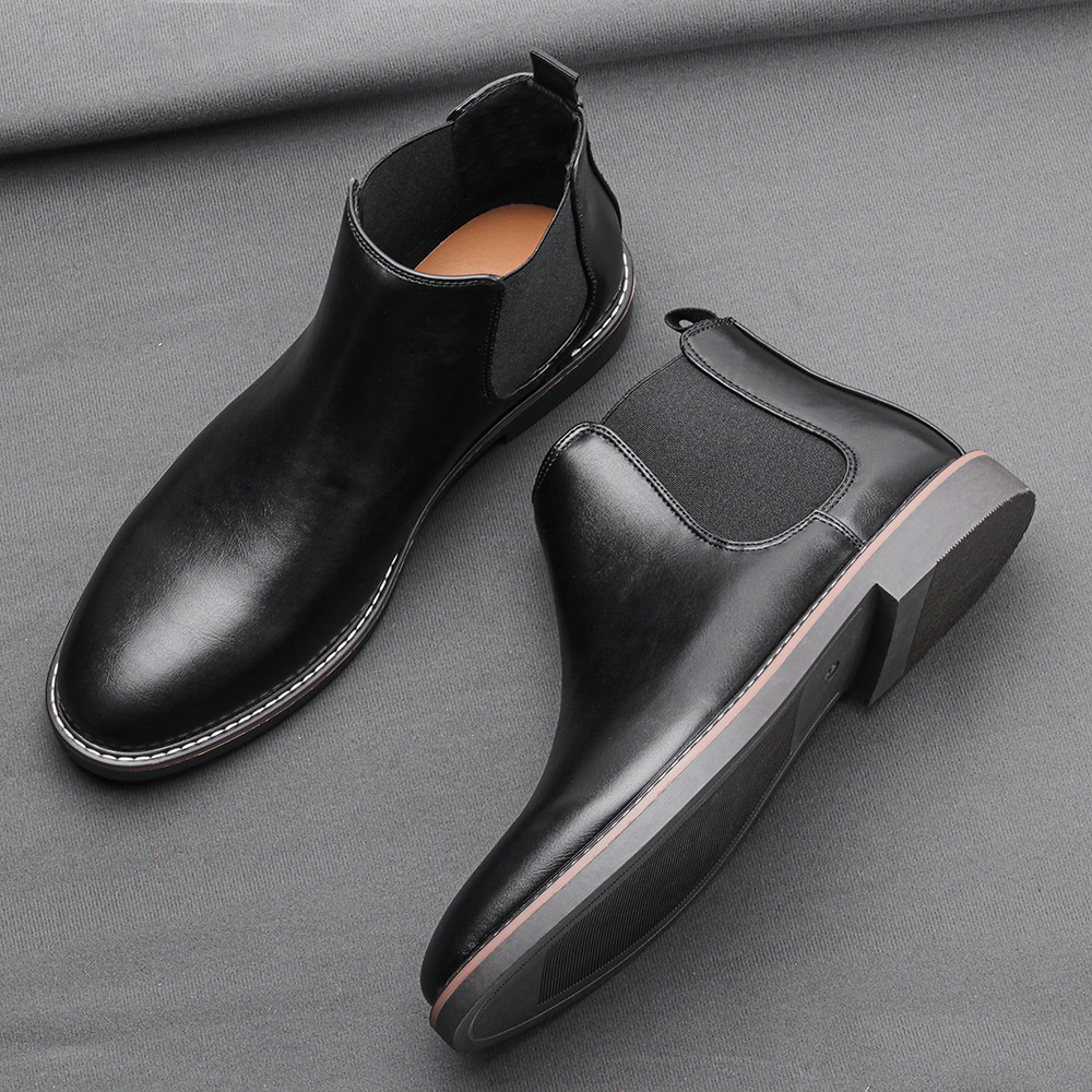 Herren Britische Herrenschuhe Polnische Farbe Mode Retro Herren Übergröße Stiefeletten Stiefeletten_voghion.com