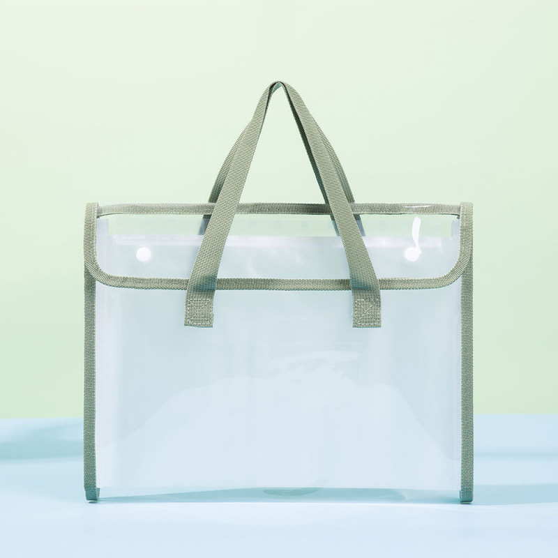 A4 carpeta de bolsa de papel de prueba transparente 13 capa de gran capacidad paquete de órgano impermeable de PVC bolsa de almacenamiento de datos de papel de prueba de estudiantes