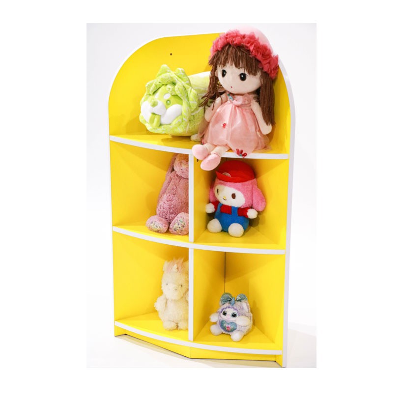 Estante de esquina de tres pisos para niños armario de almacenamiento de juguetes multifuncional sala de bocadillos almacenamiento de pared creativo armario de esquina