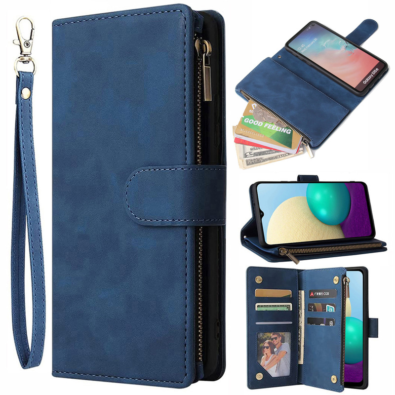 Applicable to Alcatel TCL A30 zipper flip card holder mobile phone leather case Alcatel TCL Axel