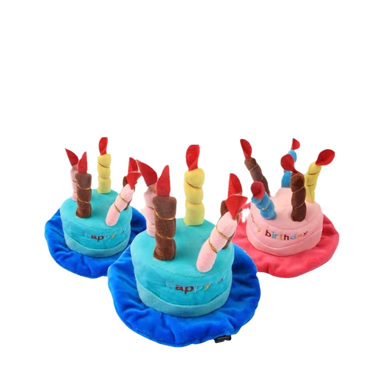 국경 새 애완 동물 생일 모자 장난감 할로윈 크리스마스 애완 동물 플러시 장난감 용품 제조 업체 도매