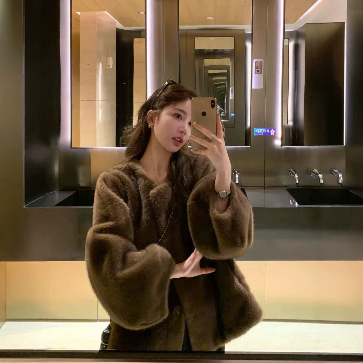 慵懒风仿水貂皮毛一体环保貂皮大衣毛毛皮草外套女2026新款秋冬