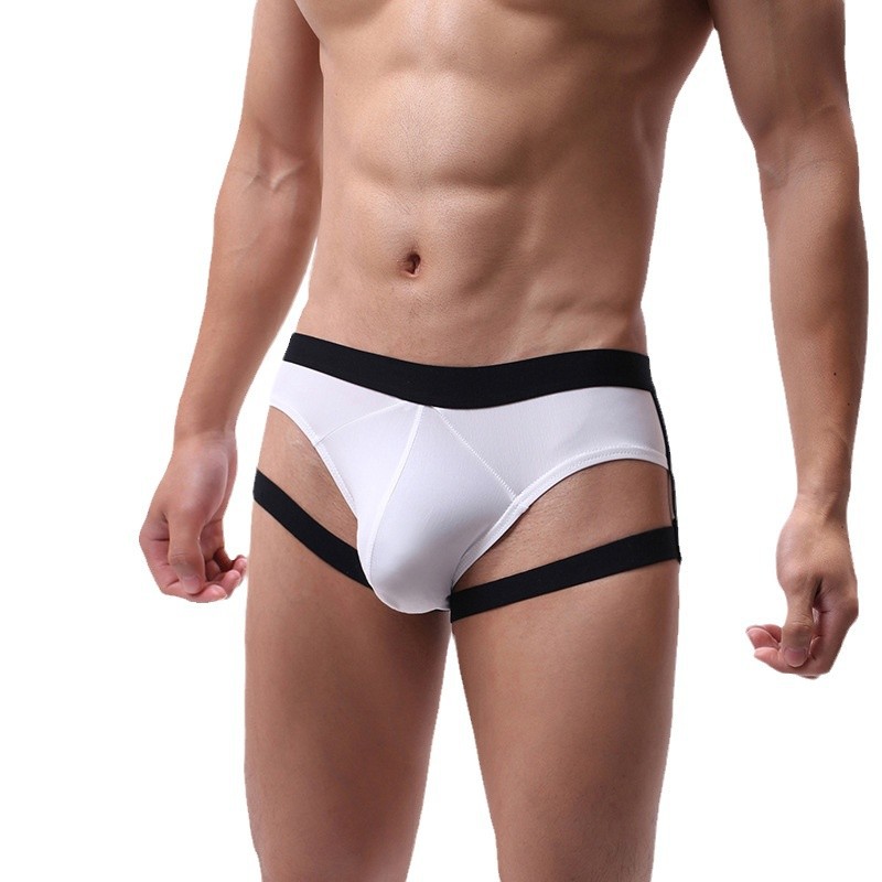 Amazon ropa interior sexy correa de hielo hombre delgada U convexa de cintura baja calzoncillos un cabello