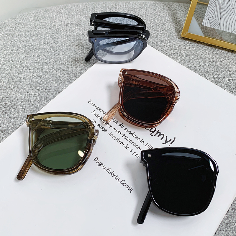 2022 신형 접이식 편광 선글라스 패션 트렌드 선글라스 남녀 공용 인터넷 인기 레드북 동일 스타일 도매 차양