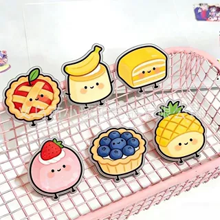 卡通食物系亚克力趣味造型水果蛋糕夹子学生文具礼品跨境新品pp夹