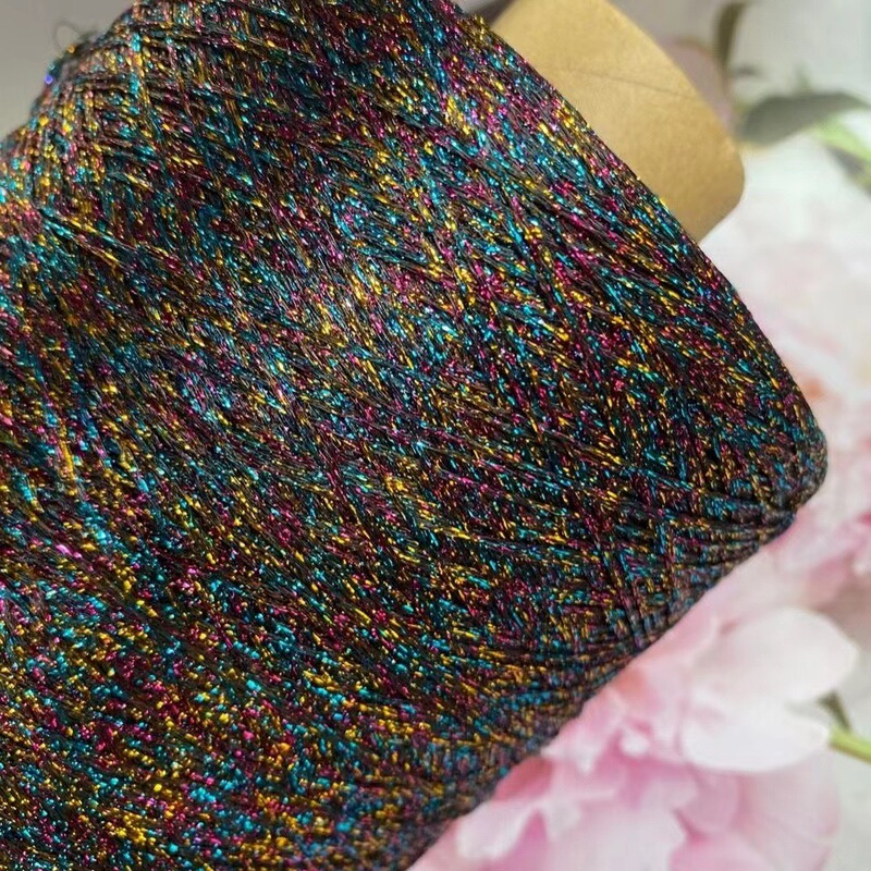 Gold and silver crochet thread flash hollow yarn manual diy wire bright silk thread bag doll thread lace embroidery thread