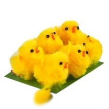 Source manufacturers directly supply 4 yellow chickens about 4.5cm high 60 a box of Easter velvet chicken Easter Pack