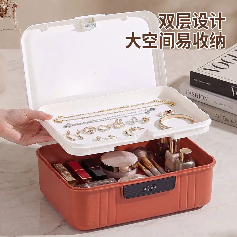 Cross-Border Password Lock Box with Lock, Storage Box for Office Desk, Valuables Organizer, Storage Box, Small Password Lock Box