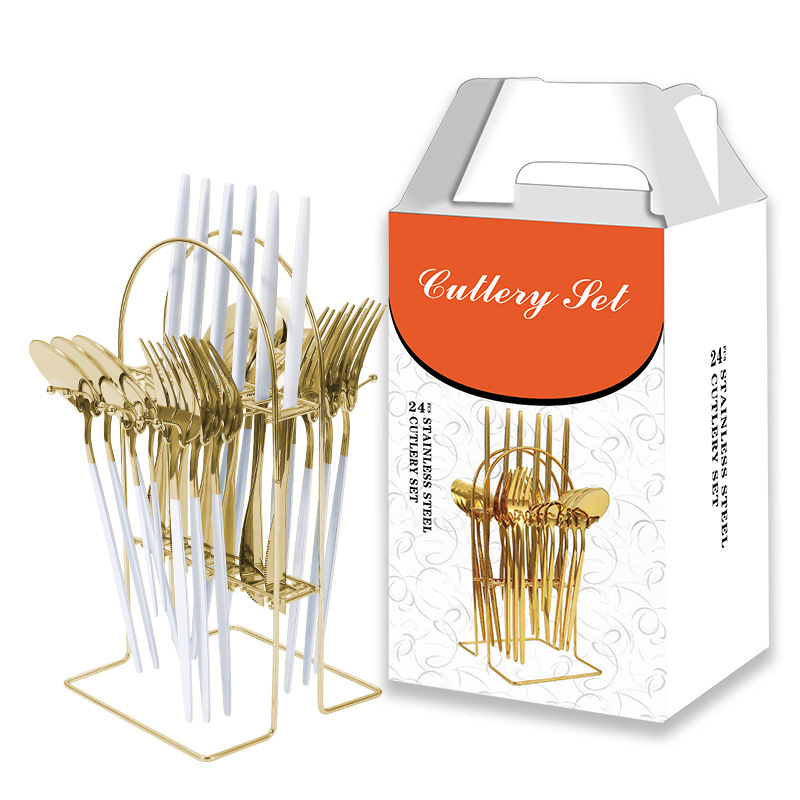 D타입 [행거] 골드+화이트 24점 세트