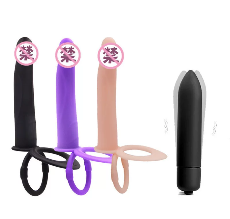 Silicone backyard anal plug 10 frequency vibration silicone simulation penis dual -pronged Amazon Speed on the Amazon Smooth WISH source