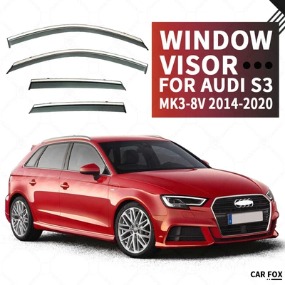 Rain shield – visor - standard-packaging-audi-s3-hatchback-mk3-8v-2014-2020-with-bright-strips-rain-shield