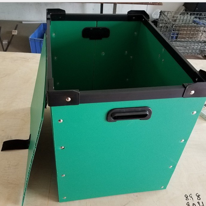 绿色中空板骨架箱 新料绿色空心板周转箱 塑料瓦楞板包装框