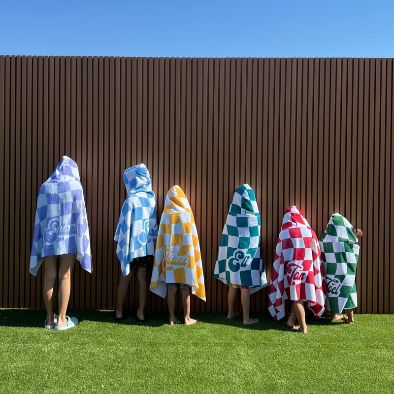 Hooded bathrobe custom English name bath towel towel cloak beach towel microfiber quick-drying absorbent thickened