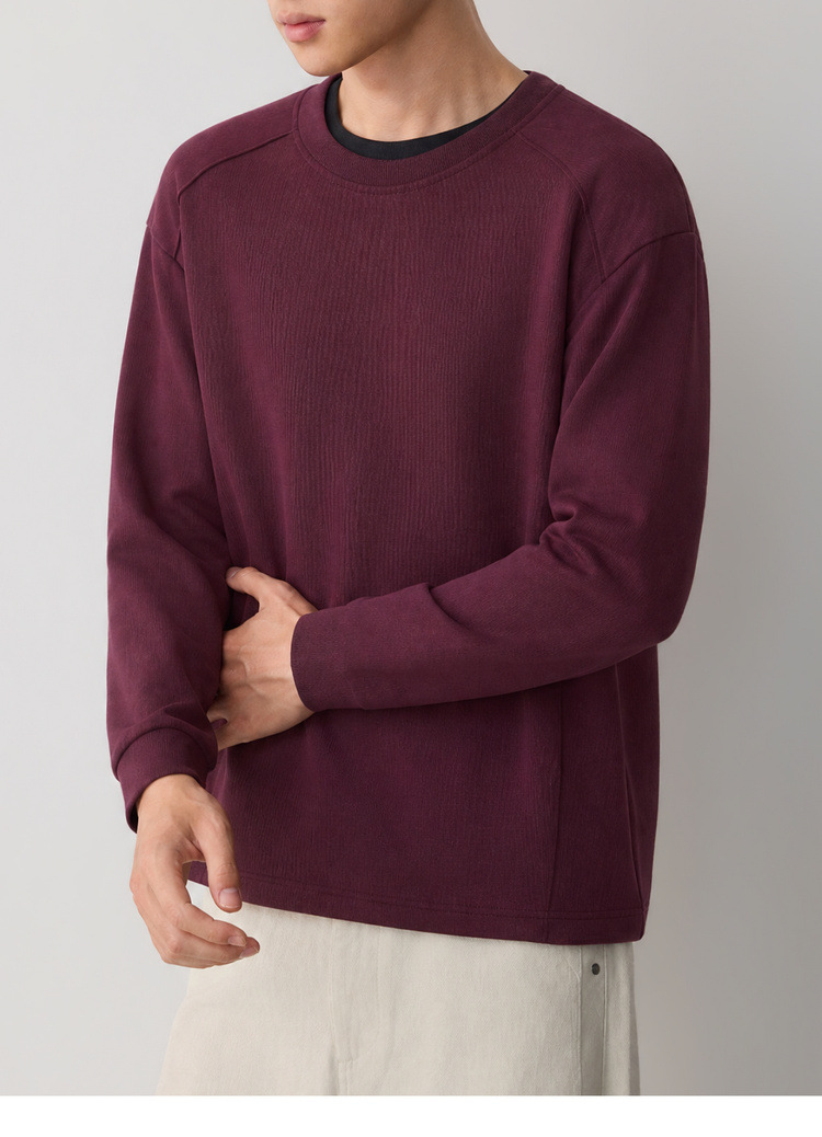 Áo hoodie nam nỉ cao cấp phong cách thông minh, chia cắt lập thể, kiểu dáng đơn giản hiện đại — đen chi tiết 33