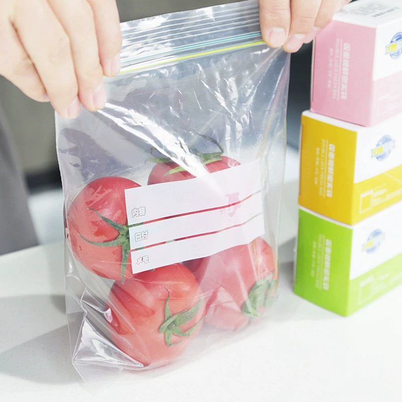 【Spot】Fresh-keeping sealed bag Food grade refrigerator Food bag Packaging bag Zipper disposable sealing bag
