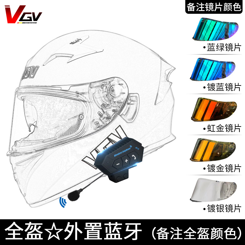 [En stock] Casco de motocicleta certificado 3c Casco completo para hombre Casco de seguridad de motocicleta de cuatro estaciones de doble lente de invierno