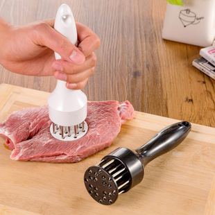 Household stainless steel steak hammer pine meat needle household meat tenderizer hole breaking rib device tapping meat hammer meat clamping needle