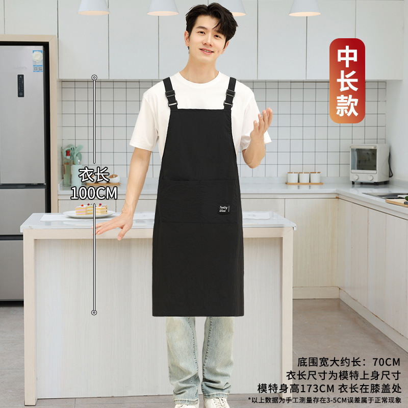 キッチンや家庭用の男性用エプロン 2025 新しい耐油性と防水性の仕事とケータリングのための特別なハイエンドの若いスタイルのカスタマイズ|undefined