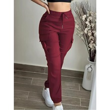 I 22491 Women's Drawstring Cargo Pants Ůʿ��װ�� �羳ŷ