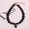 Fashionable choker, short chain for key bag , black necklace