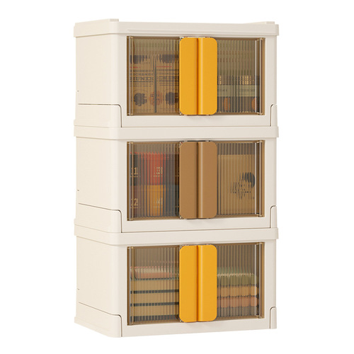 Installation-free ins style foldable storage box, home desktop storage box, stationery, snacks and miscellaneous storage