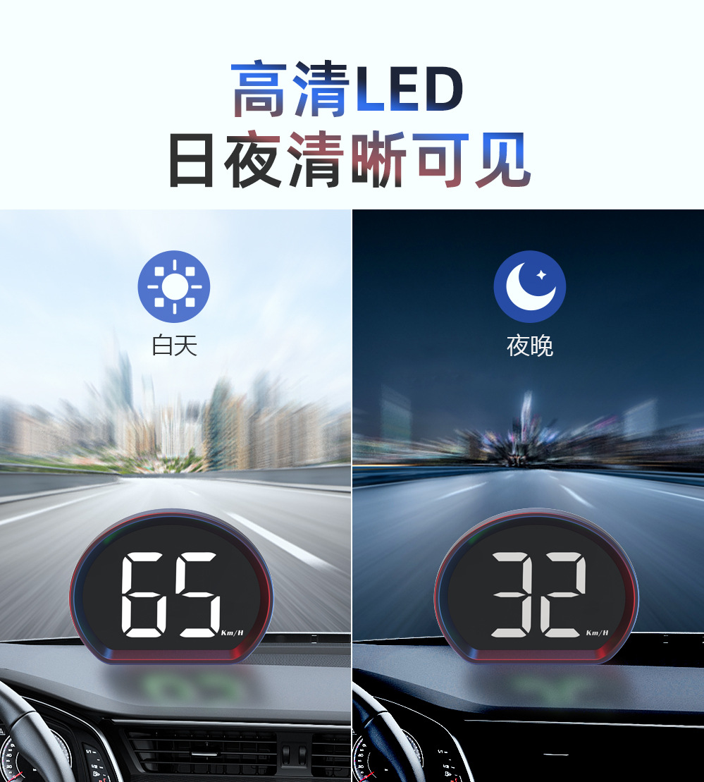 Car Universal Gps Speedometer Hd Car Hud Head-Up Display High Brightness Smart Speed Head-Up Display X3