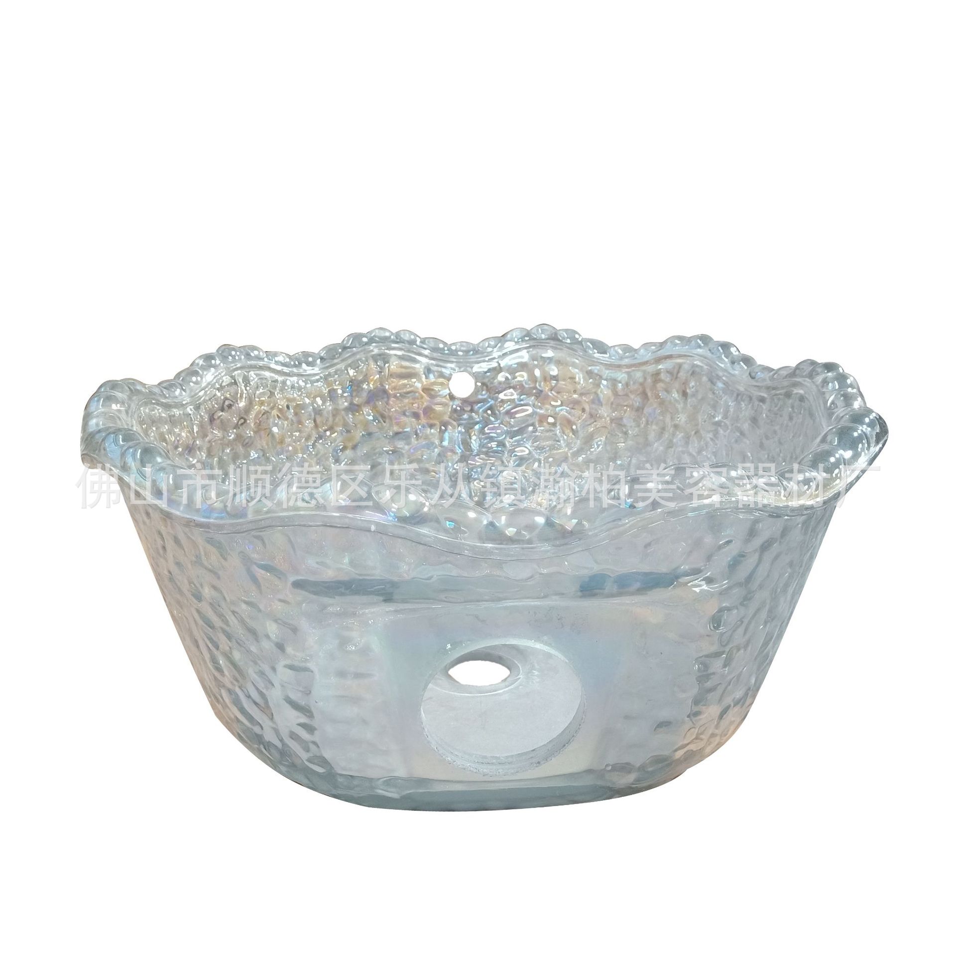 Hanbai Foot Bath Lace Round Basin Nail Art Club Foot Tub with Surfing Massage Function Foot Pedicure Basin