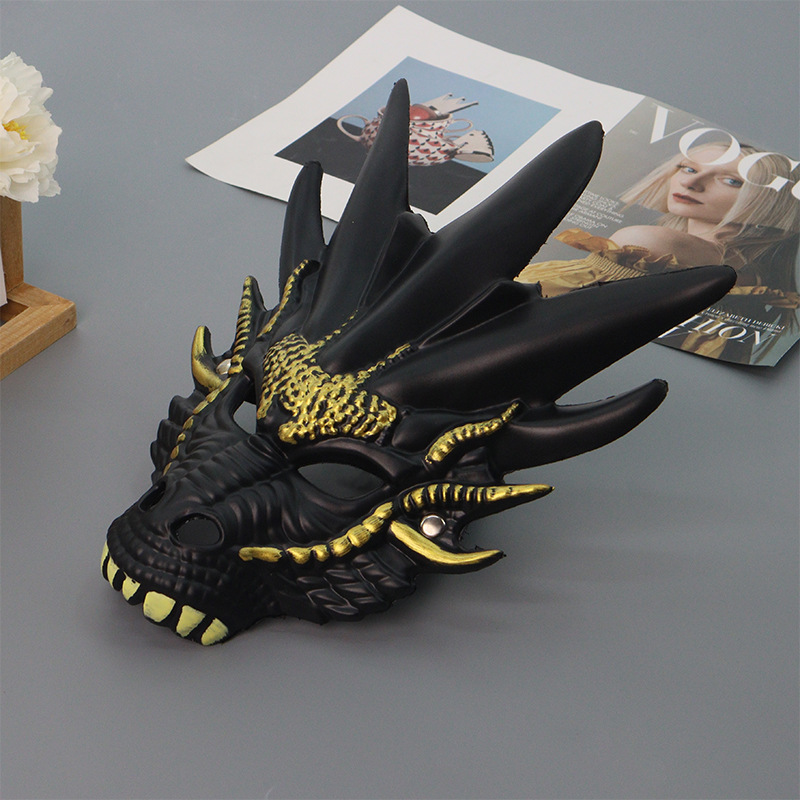 Jurassic Tyrannosaurus máscara PU para niños espectáculo cosins viento red red con el mismo accesorio de fotografía reunión anual de niños cara