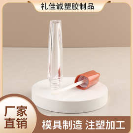 透明玻璃不规则长方形唇釉唇彩管腮红遮瑕粉底液彩妆空管包材批发