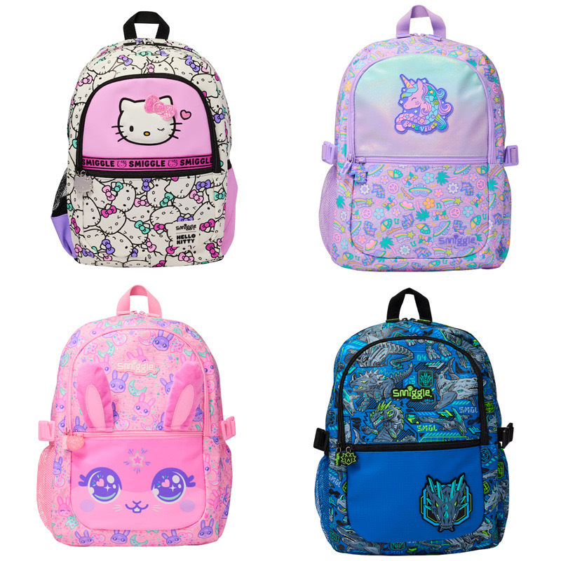Smiggle grande kt Stitch mochila de gran capacidad de descompresión de doble hombro de dibujos animados