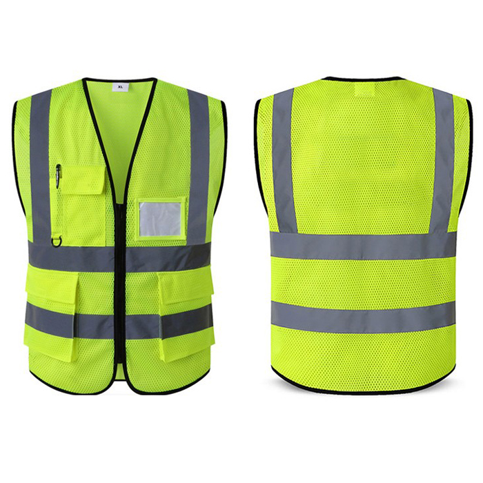 Construcción de construcción de tráfico chaleco de seguridad chaleco chaleco de trabajo chaleco de higiene ambiental chaqueta de ciclismo logotipo impresa