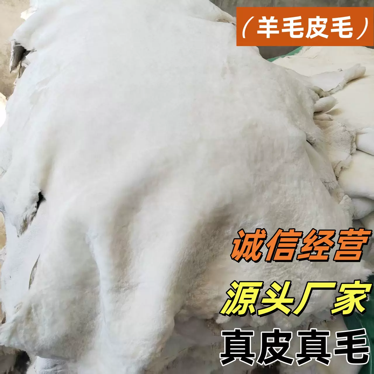 皮毛一体真皮细毛整张纯羊皮服装内胆羊剪绒鞋里皮羊毛里皮料毛皮