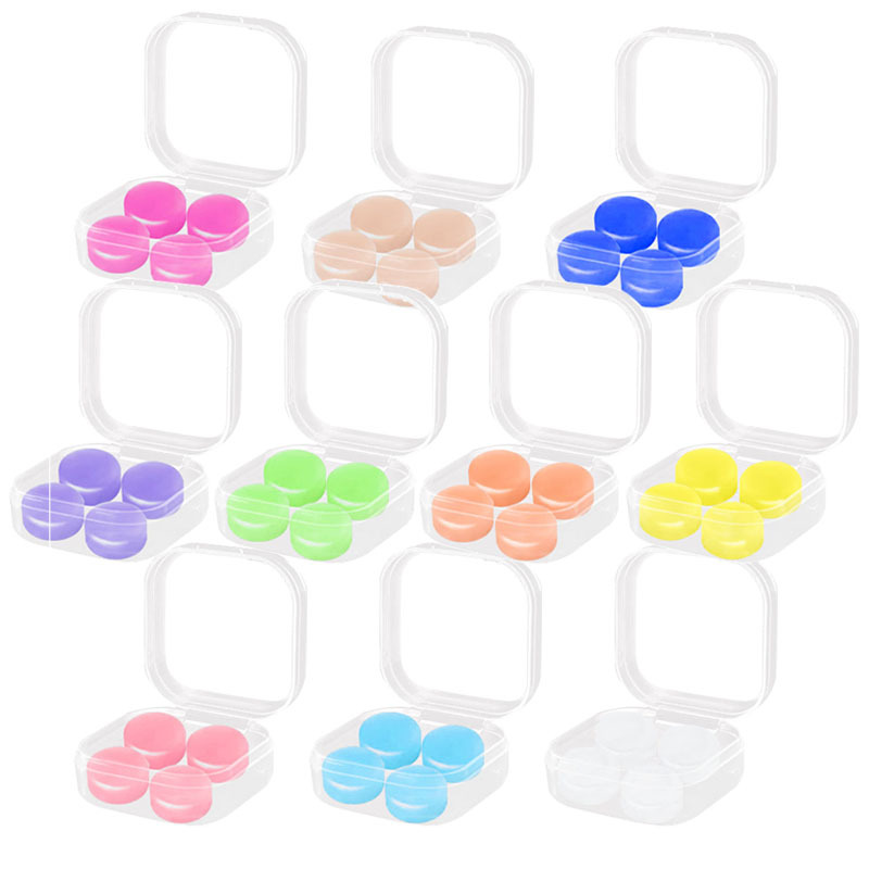 工厂直销 游泳防水硅胶泥耳塞 睡眠工厂学习可塑形隔音耳塞 4粒装