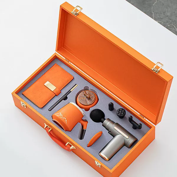 Notebook, tea for office, orange set