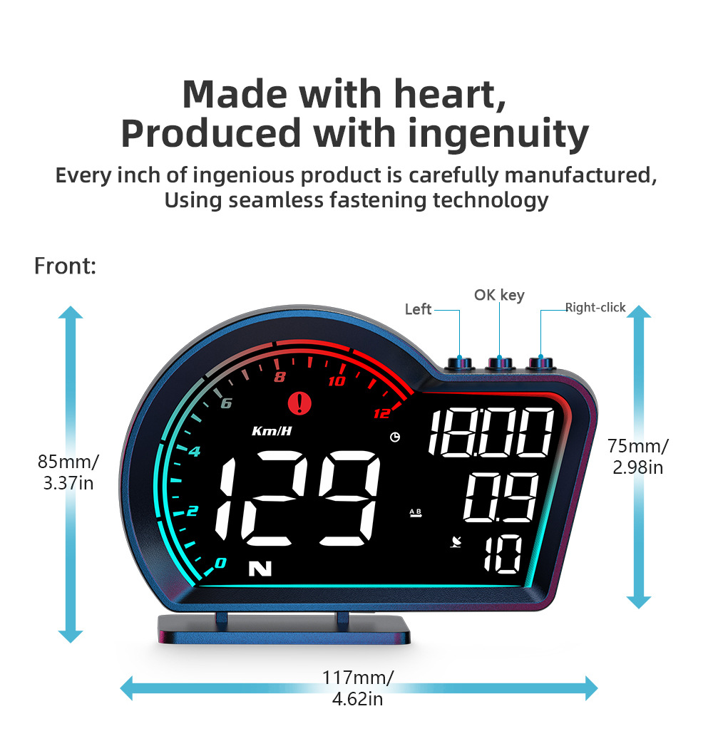 Car-mounted head-up display, universal GPS high-definition vehicle speed guide, head-up display HUD, electronic compass, altimeter