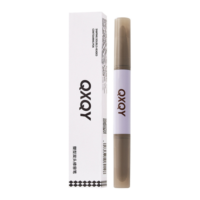 QXQY plástico de doble cabeza reparador plástico barra de reparación de contorno de maquillaje seda lisa desarrollo de color no es fácil de manchar maquillaje transfronterizo