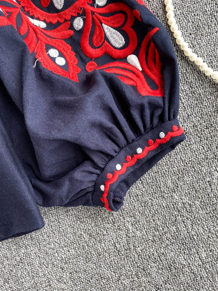 brand retro ethnic embroidery