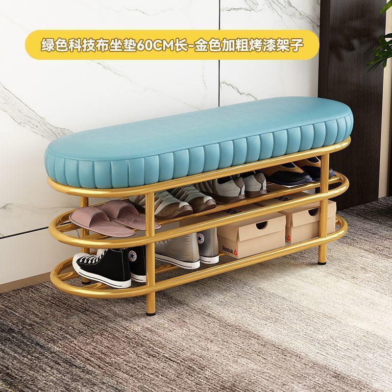 Cambio de zapatos en la puerta del taburete, bolso suave para el hogar, taburete para zapatos, gabinete de zapatos, taburete para sentarse en una puerta