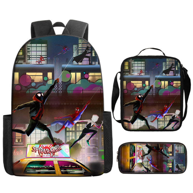 Cross-border nuevo Marvel Spider-Man mochila de estudiantes de primaria y secundaria mochila de dibujos animados de gran capacidad mochila de almuerzo