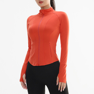Yoga Wear, Sports Fitness Jacket, Women's Summer Slim Cardigan, High Elastic Top, Spring and Autumn Outdoor Running Fitness Wear